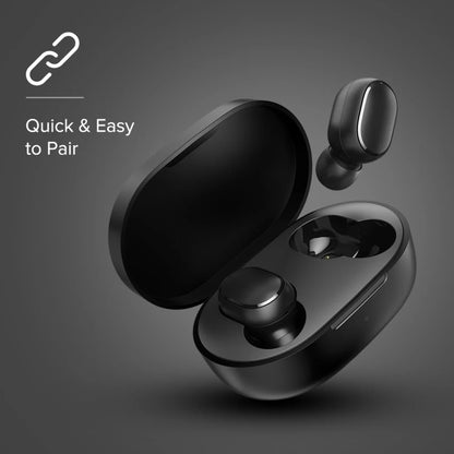 REDMI Earbuds 2C Truly Wireless Earbuds with Bluetooth 5.0, Upto 12 hrs Playback Bluetooth Headset  (Black, True Wireless)