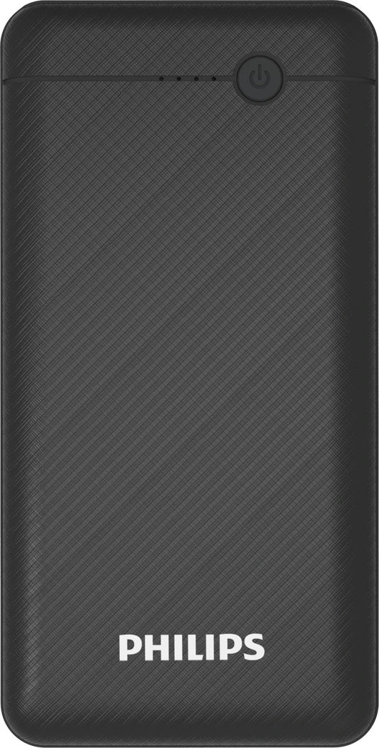 PHILIPS 10000 mAh 10.5 W Power Bank (Black, Lithium Polymer, Fast Charging for Mobile)
