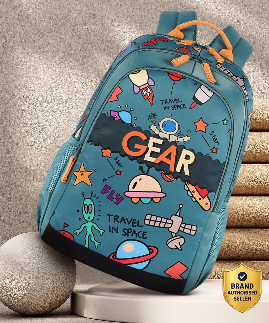 Gear Medium 23 L Backpack Cartoon Space 17" (Green)