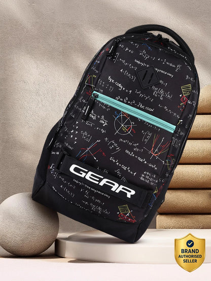 Gear Large 34 L Backpack CALCULUS WITH RAINCOVER (Black)