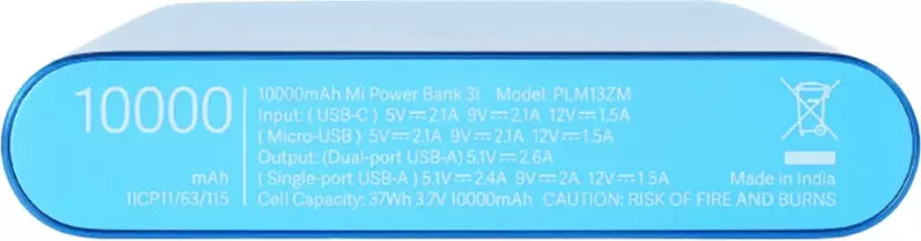 Mi 3i 10000 mAh Power Bank (Fast Charging, 18W)